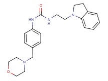 N-[2-(2,3-dihydro-1H-indol-1-yl)ethyl]-N'-[4-(morpholin-4-ylmethyl)phenyl]urea