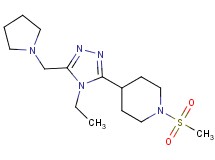 4-[4-ethyl-5-(pyrrolidin-1-ylmethyl)-4H-1,2,4-triazol-3-yl]-1-(methylsulfonyl)piperidine