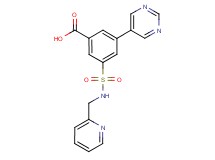 3-{[(pyridin-2-ylmethyl)amino]sulfonyl}-5-pyrimidin-5-ylbenzoic acid