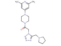 1-(2,6-dimethyl-4-pyridinyl)-4-{[5-(1-pyrrolidinylmethyl)-1H-tetrazol-1-yl]acetyl}piperazine