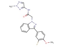 2-[3-(3-fluoro-4-methoxyphenyl)-1H-indazol-1-yl]-N-(2-methyl-2H-1,2,3-triazol-4-yl)acetamide