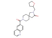 8-(6-quinolinylcarbonyl)-2-(tetrahydro-2-furanylmethyl)-2,8-diazaspiro[4.5]decan-3-one