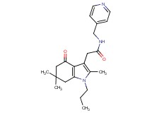 N-(4-pyridinylmethyl)-2-(2,6,6-trimethyl-4-oxo-1-propyl-4,5,6,7-tetrahydro-1H-indol-3-yl)acetamide