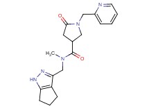 N-methyl-5-oxo-1-(2-pyridinylmethyl)-N-(1,4,5,6-tetrahydrocyclopenta[c]pyrazol-3-ylmethyl)-3-pyrrolidinecarboxamide