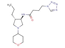 N-[rel-(3R,4S)-4-propyl-1-(tetrahydro-2H-pyran-4-yl)-3-pyrrolidinyl]-4-(1H-tetrazol-1-yl)butanamide hydrochloride