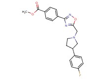 methyl 4-(5-{[3-(4-fluorophenyl)-1-pyrrolidinyl]methyl}-1,2,4-oxadiazol-3-yl)benzoate