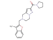 5-[(3-methyl-1-benzofuran-2-yl)methyl]-2-(pyrrolidin-1-ylcarbonyl)-4,5,6,7-tetrahydropyrazolo[1,5-a]pyrazine