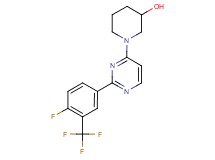 1-{2-[4-fluoro-3-(trifluoromethyl)phenyl]pyrimidin-4-yl}piperidin-3-ol
