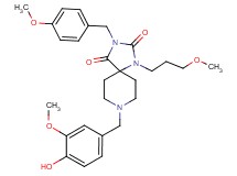 8-(4-hydroxy-3-methoxybenzyl)-3-(4-methoxybenzyl)-1-(3-methoxypropyl)-1,3,8-triazaspiro[4.5]decane-2,4-dione