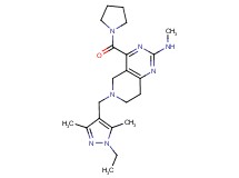 6-[(1-ethyl-3,5-dimethyl-1H-pyrazol-4-yl)methyl]-N-methyl-4-(pyrrolidin-1-ylcarbonyl)-5,6,7,8-tetrahydropyrido[4,3-d]pyrimidin-2-amine