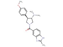 (3S*,4R*)-4-(4-methoxyphenyl)-N,N-dimethyl-1-[(2-methyl-1H-benzimidazol-5-yl)carbonyl]pyrrolidin-3-amine