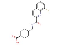trans-4-({[(8-fluoro-2-quinolinyl)carbonyl]amino}methyl)cyclohexanecarboxylic acid