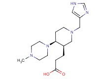 3-[(3R*,4S*)-1-(1H-imidazol-4-ylmethyl)-4-(4-methylpiperazin-1-yl)piperidin-3-yl]propanoic acid