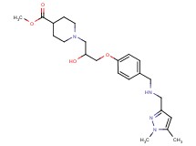 methyl 1-{3-[4-({[(1,5-dimethyl-1H-pyrazol-3-yl)methyl]amino}methyl)phenoxy]-2-hydroxypropyl}-4-piperidinecarboxylate
