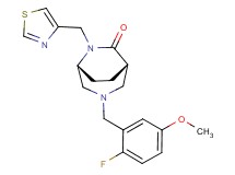 (1S*,5R*)-3-(2-fluoro-5-methoxybenzyl)-6-(1,3-thiazol-4-ylmethyl)-3,6-diazabicyclo[3.2.2]nonan-7-one