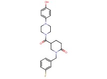 1-(3-fluorobenzyl)-5-{[4-(4-hydroxyphenyl)-1-piperazinyl]carbonyl}-2-piperidinone
