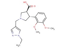 (3S*,4R*)-4-(2,3-dimethoxyphenyl)-1-[(1-ethyl-1H-pyrazol-4-yl)methyl]pyrrolidine-3-carboxylic acid