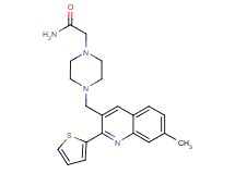 2-(4-{[7-methyl-2-(2-thienyl)-3-quinolinyl]methyl}-1-piperazinyl)acetamide