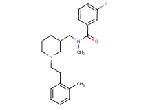 3-fluoro-N-methyl-N-({1-[2-(2-methylphenyl)ethyl]-3-piperidinyl}methyl)benzamide