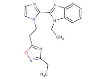 1-ethyl-2-{1-[2-(3-ethyl-1,2,4-oxadiazol-5-yl)ethyl]-1H-imidazol-2-yl}-1H-benzimidazole