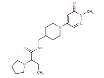 N-{[1-(1-methyl-6-oxo-1,6-dihydro-4-pyridazinyl)-4-piperidinyl]methyl}-2-(1-pyrrolidinyl)butanamide