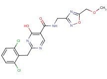 2-(2,6-dichlorobenzyl)-4-hydroxy-N-{[5-(methoxymethyl)-1,2,4-oxadiazol-3-yl]methyl}pyrimidine-5-carboxamide