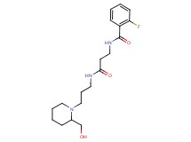 2-fluoro-N-[3-({3-[2-(hydroxymethyl)piperidin-1-yl]propyl}amino)-3-oxopropyl]benzamide