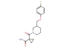 1-({3-[(4-fluorophenoxy)methyl]-1-piperidinyl}carbonyl)cyclopropanecarboxamide