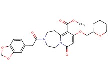 methyl 3-(1,3-benzodioxol-5-ylacetyl)-7-oxo-9-(tetrahydro-2H-pyran-2-ylmethoxy)-1,2,3,4,5,7-hexahydropyrido[1,2-d][1,4]diazepine-10-carboxylate