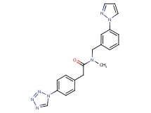N-methyl-N-[3-(1H-pyrazol-1-yl)benzyl]-2-[4-(1H-tetrazol-1-yl)phenyl]acetamide