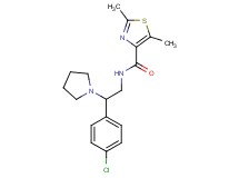 N-[2-(4-chlorophenyl)-2-pyrrolidin-1-ylethyl]-2,5-dimethyl-1,3-thiazole-4-carboxamide