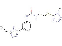 N-[3-(5-ethyl-4H-1,2,4-triazol-3-yl)phenyl]-N'-{2-[(1-methyl-1H-tetrazol-5-yl)thio]ethyl}urea