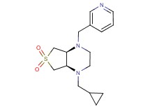 (4aS*,7aR*)-1-(cyclopropylmethyl)-4-(3-pyridinylmethyl)octahydrothieno[3,4-b]pyrazine 6,6-dioxide
