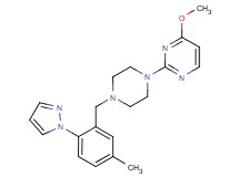 4-methoxy-2-{4-[5-methyl-2-(1H-pyrazol-1-yl)benzyl]piperazin-1-yl}pyrimidine