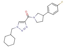 1-(cyclohexylmethyl)-4-{[3-(4-fluorophenyl)-1-pyrrolidinyl]carbonyl}-1H-1,2,3-triazole