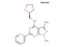 1,3-dimethyl-6-(2-pyridinyl)-N-[(2S)-tetrahydro-2-furanylmethyl]-1H-pyrazolo[3,4-d]pyrimidin-4-amine