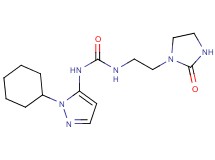 N-(1-cyclohexyl-1H-pyrazol-5-yl)-N'-[2-(2-oxoimidazolidin-1-yl)ethyl]urea
