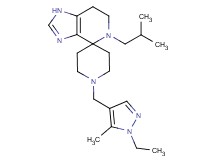1'-[(1-ethyl-5-methyl-1H-pyrazol-4-yl)methyl]-5-isobutyl-1,5,6,7-tetrahydrospiro[imidazo[4,5-c]pyridine-4,4'-piperidine]
