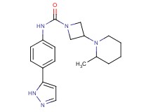 3-(2-methylpiperidin-1-yl)-N-[4-(1H-pyrazol-5-yl)phenyl]azetidine-1-carboxamide