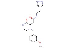 2-[1-(3-methoxybenzyl)-3-oxo-2-piperazinyl]-N-[2-(1H-pyrazol-4-yl)ethyl]acetamide