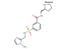 3-({[(1-methyl-1H-imidazol-2-yl)methyl]amino}sulfonyl)-N-[(2S)-pyrrolidin-2-ylmethyl]benzamide