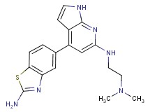 N'-[4-(2-amino-1,3-benzothiazol-5-yl)-1H-pyrrolo[2,3-b]pyridin-6-yl]-N,N-dimethylethane-1,2-diamine