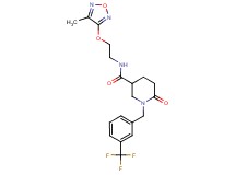 N-{2-[(4-methyl-1,2,5-oxadiazol-3-yl)oxy]ethyl}-6-oxo-1-[3-(trifluoromethyl)benzyl]-3-piperidinecarboxamide