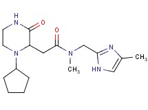2-(1-cyclopentyl-3-oxo-2-piperazinyl)-N-methyl-N-[(4-methyl-1H-imidazol-2-yl)methyl]acetamide