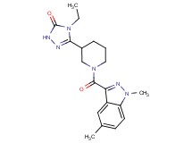 5-{1-[(1,5-dimethyl-1H-indazol-3-yl)carbonyl]piperidin-3-yl}-4-ethyl-2,4-dihydro-3H-1,2,4-triazol-3-one