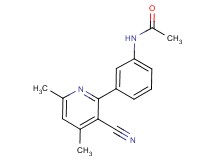 N-[3-(3-cyano-4,6-dimethyl-2-pyridinyl)phenyl]acetamide