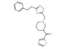 (1-{[3-(2-phenylethyl)-1,2,4-oxadiazol-5-yl]methyl}-3-piperidinyl)(2-thienyl)methanone