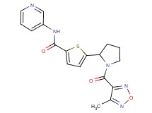 5-{1-[(4-methyl-1,2,5-oxadiazol-3-yl)carbonyl]-2-pyrrolidinyl}-N-3-pyridinyl-2-thiophenecarboxamide