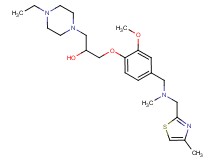 1-(4-ethyl-1-piperazinyl)-3-[2-methoxy-4-({methyl[(4-methyl-1,3-thiazol-2-yl)methyl]amino}methyl)phenoxy]-2-propanol