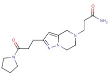 3-[2-[3-oxo-3-(1-pyrrolidinyl)propyl]-6,7-dihydropyrazolo[1,5-a]pyrazin-5(4H)-yl]propanamide